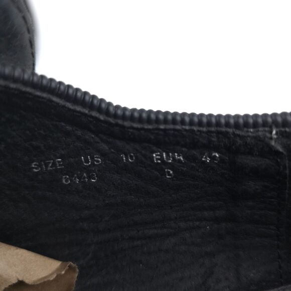 VINTAGE Sketchers Platform Loafers Black Genuine Leather 90s Y2k Grunge Academia - Picture 12 of 12